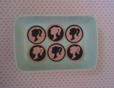 Recorte /aplique Em Scrap fichas Barbie
